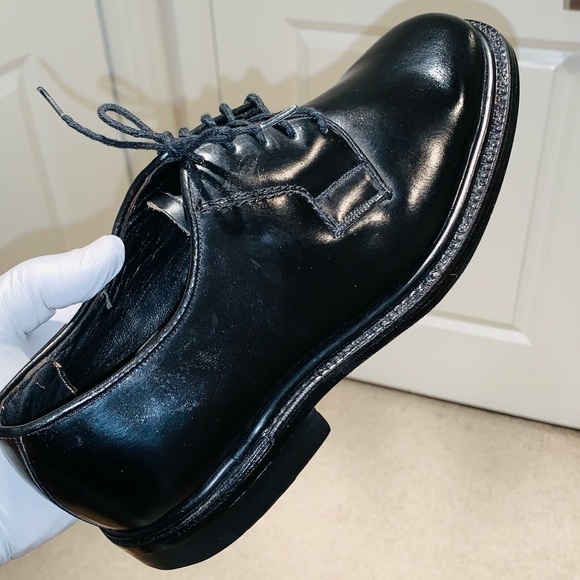 Diamanté Black Leather Derby Shoes. - Picture 7 of 15